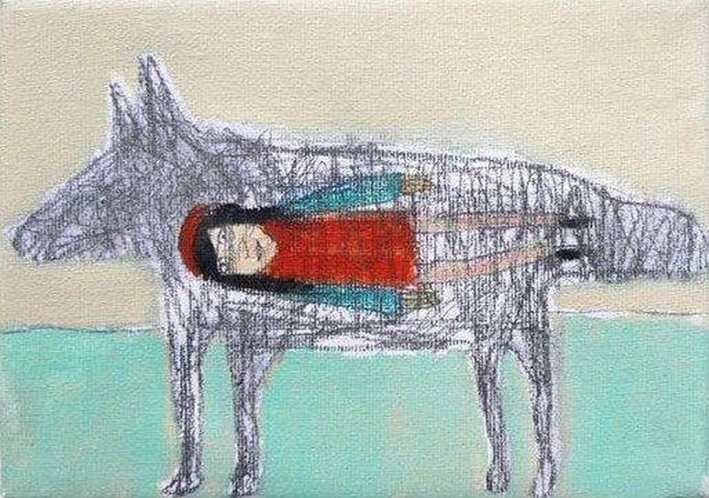 800x562, 113 Kb / красная шапочка, серый волк, рисунок