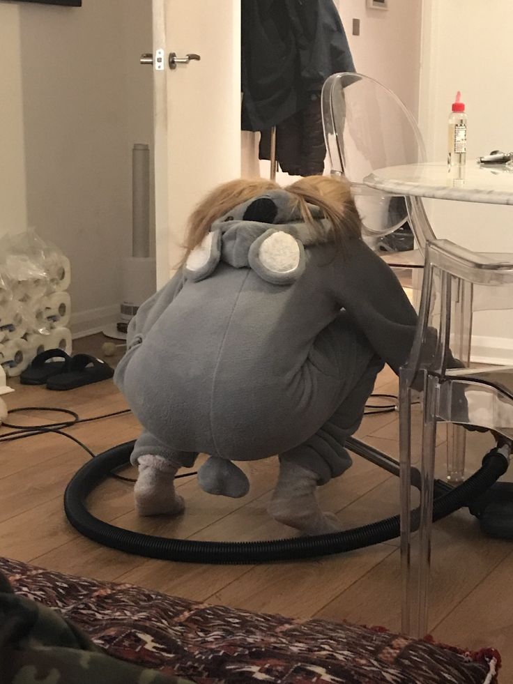 736x981, 87 Kb / девушка, костюм, коала, пылесос, мошонка