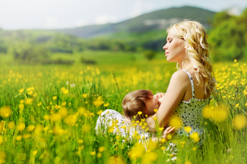 801x534, 324 Kb / женщина, ребенок, поле