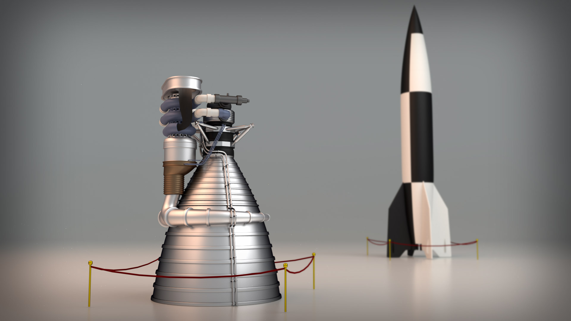 1920x1080, 136 Kb / фау-2, v-2, a-4, f-1, ракета, двигатель, рендер