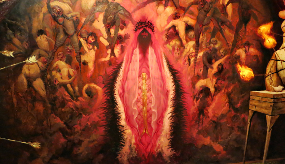 920x530, 523 Kb / люди, бесы, образ, терновый венок, огонь, стрелы