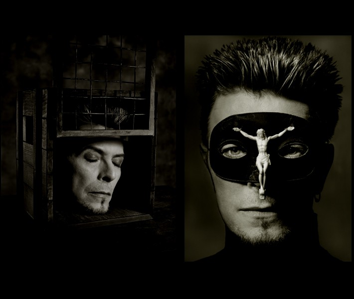 710x600, 65 Kb / мужчина, религия, в клетке, в рамках, в маске, ограниченность, боуи, иисус