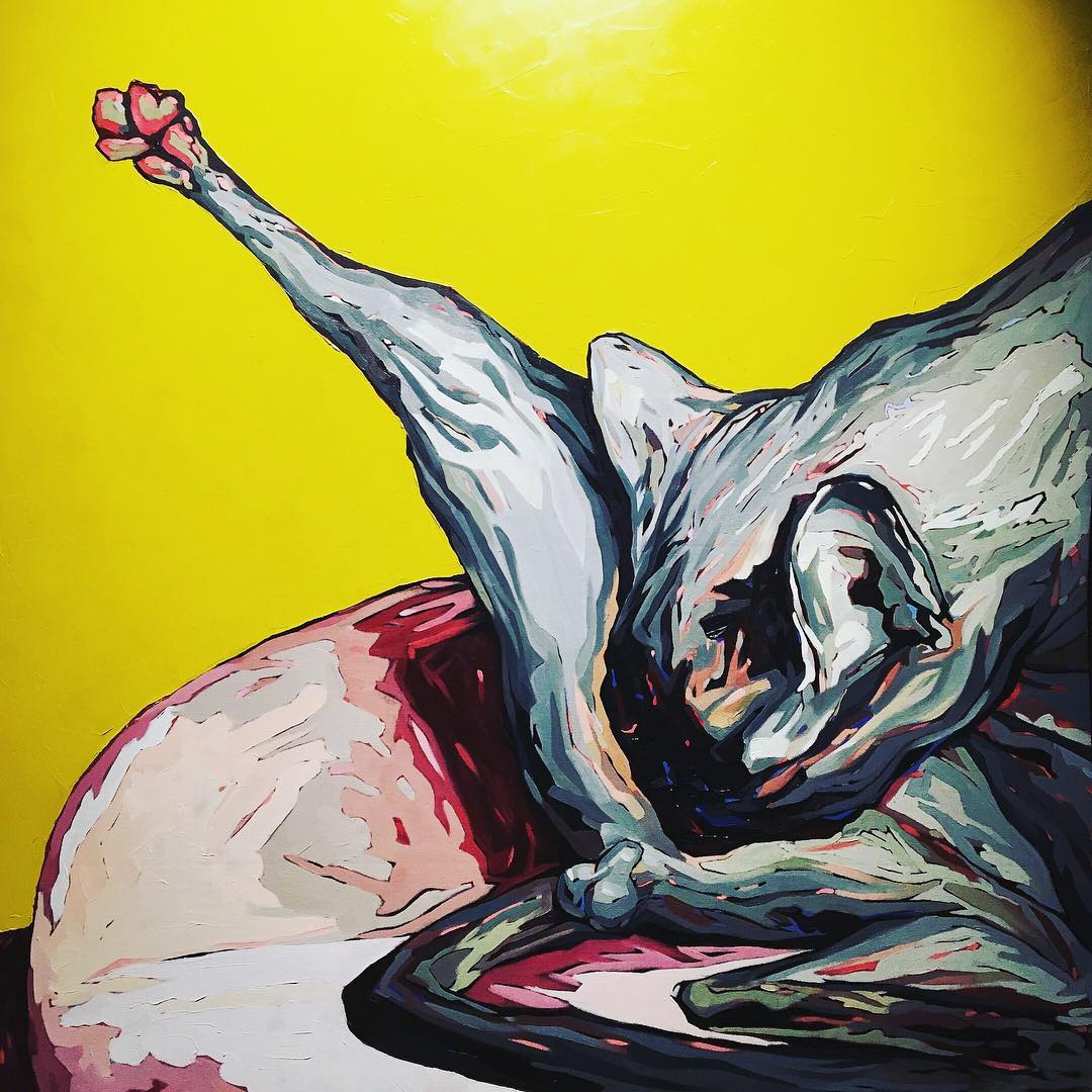 1080x1080, 153 Kb / картина, кот, яйца