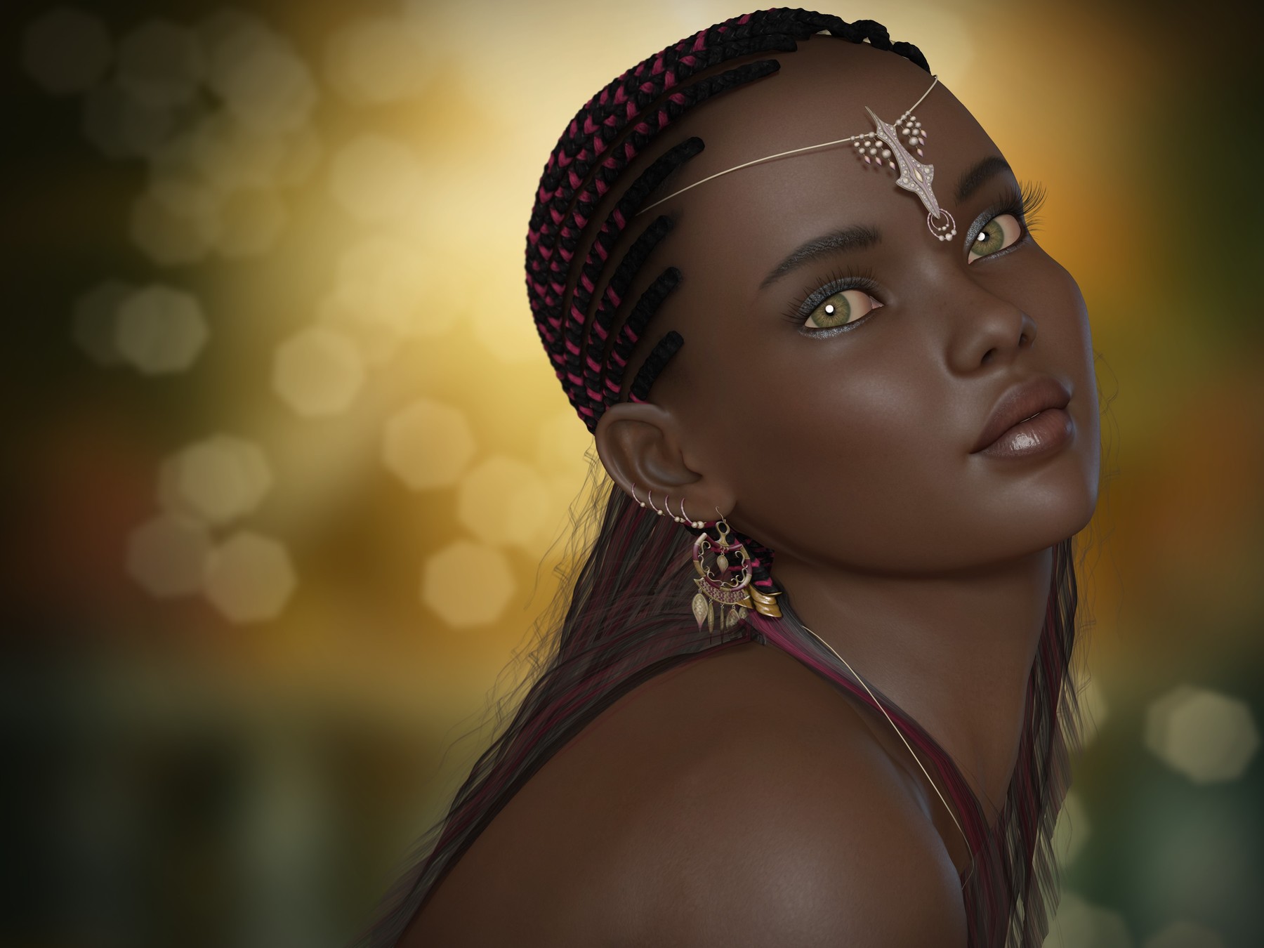 1800x1350, 215 Kb / женщина, негритянка, украшения, мулатка