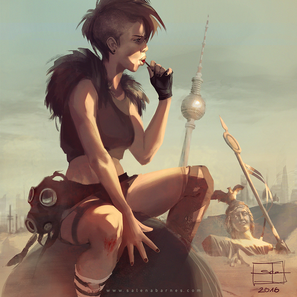 960x960, 221 Kb / панк, постапокалипсис, статуя, рим, чупа-чупс, гетры, противогаз, телебашня, берлин