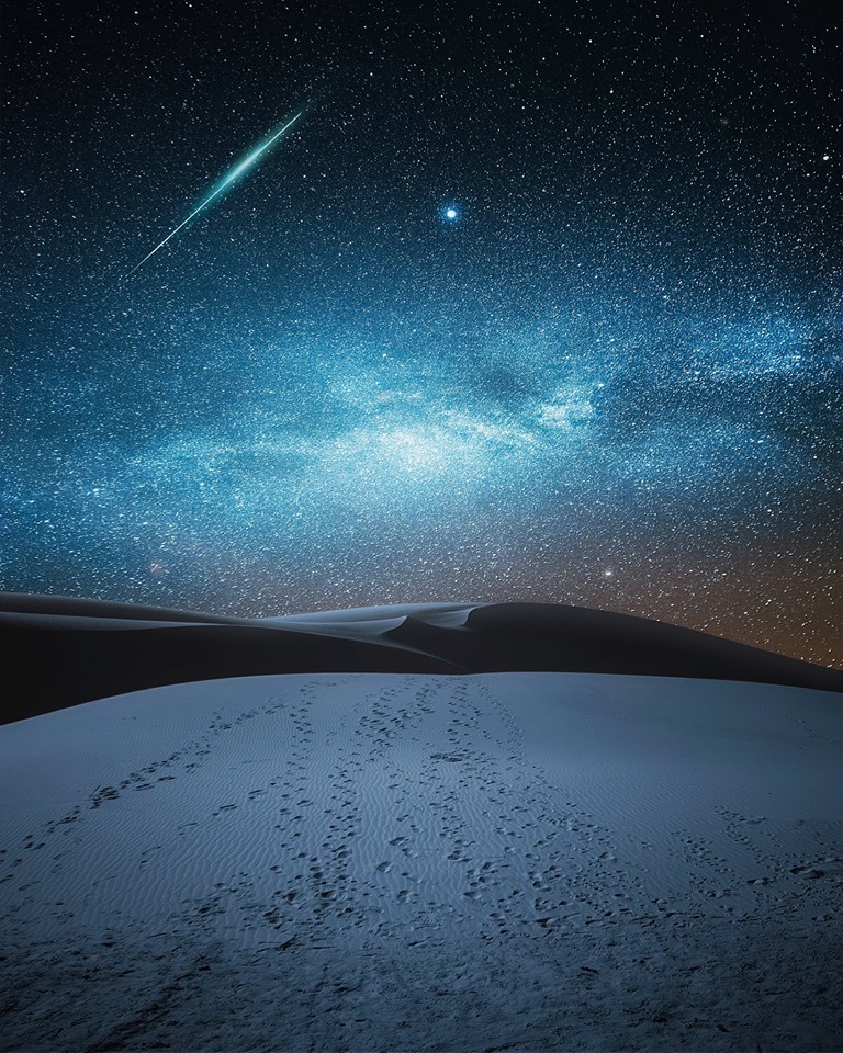 768x960, 283 Kb / пустыня, звёзды, ночь, песок