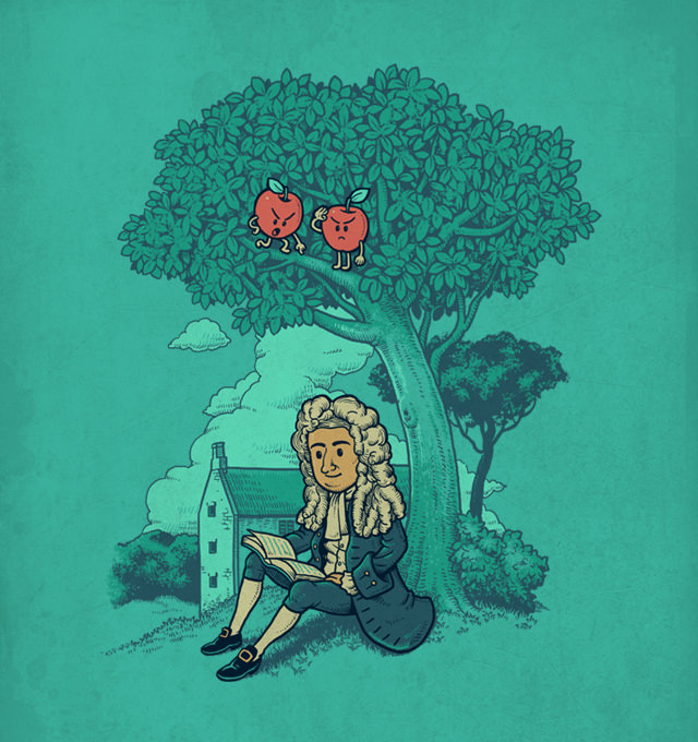 640x680, 105 Kb / ньютон, яблоки