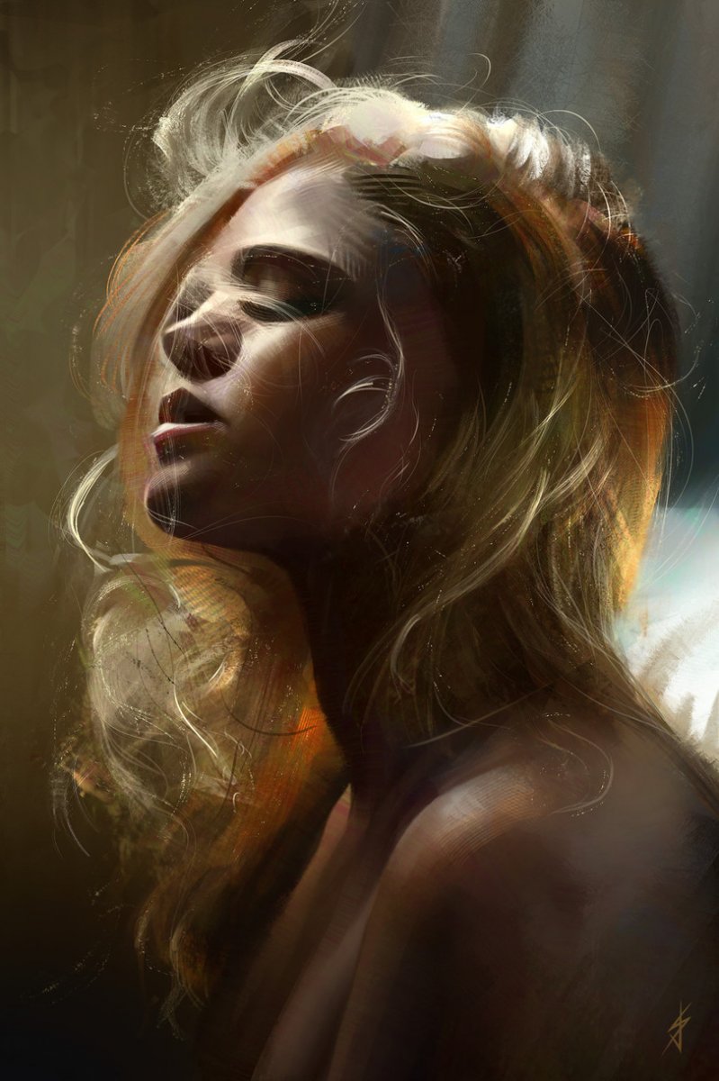 799x1200, 131 Kb / блондинка, лицо, картина