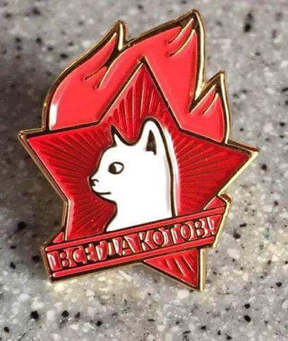 408x482, 32 Kb / Кот, значок, звёздочка, пионер