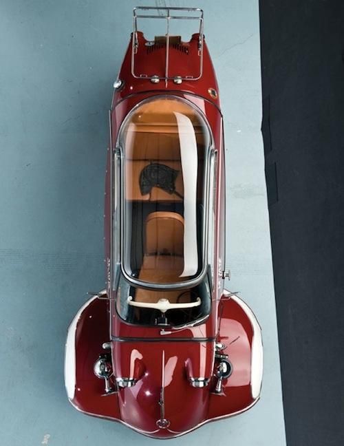 500x648, 38 Kb / автомобиль, охра, 1955, Messerschmitt KR200, мотороллер