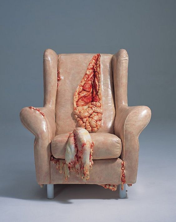 564x710, 35 Kb / кресло, кожа, кишки, скульптура