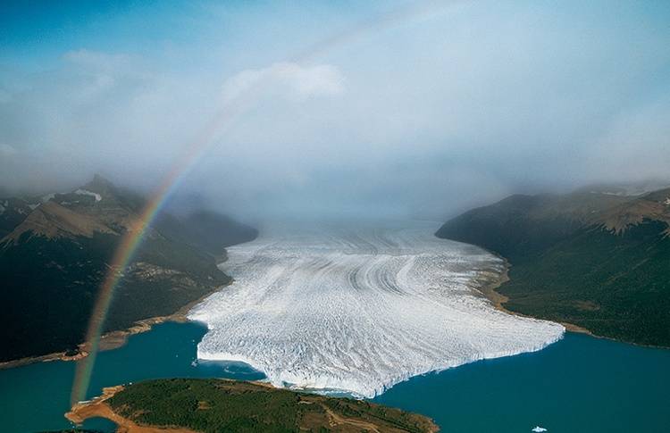 750x485, 34 Kb / природа, ледник, радуга