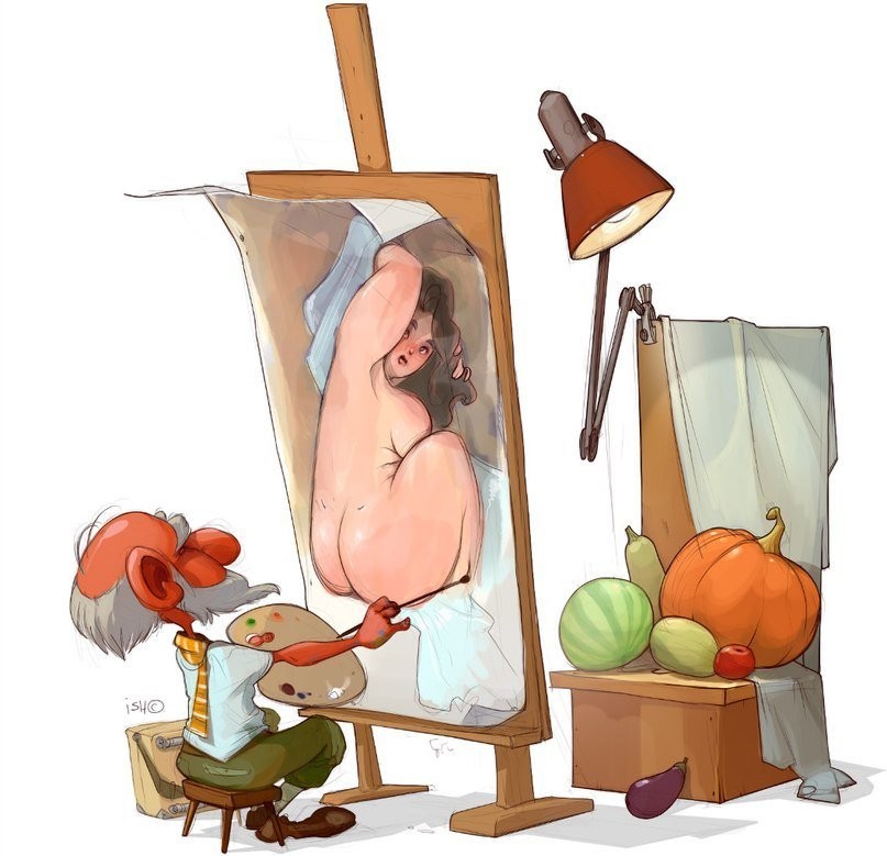 807x779, 99 Kb / картина, натюрморт, овощи, натура, ню, воображение, художник, Ишмаев Сергей