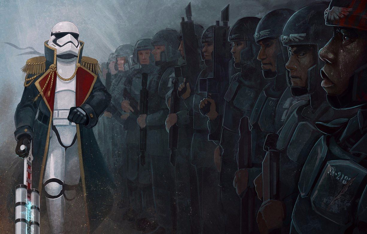 1226x782, 154 Kb / Warhammer, 40000, 40k, Marine, Clone, Star, Wars