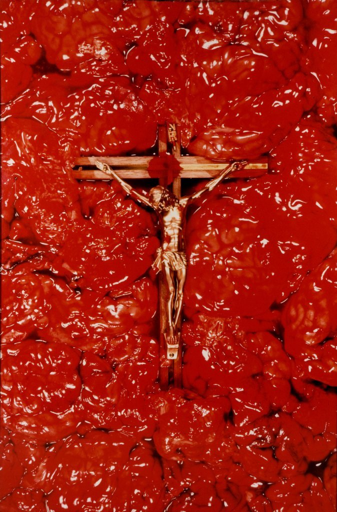 674x1024, 178 Kb / распятие, христос, мозг, кровь, пгм