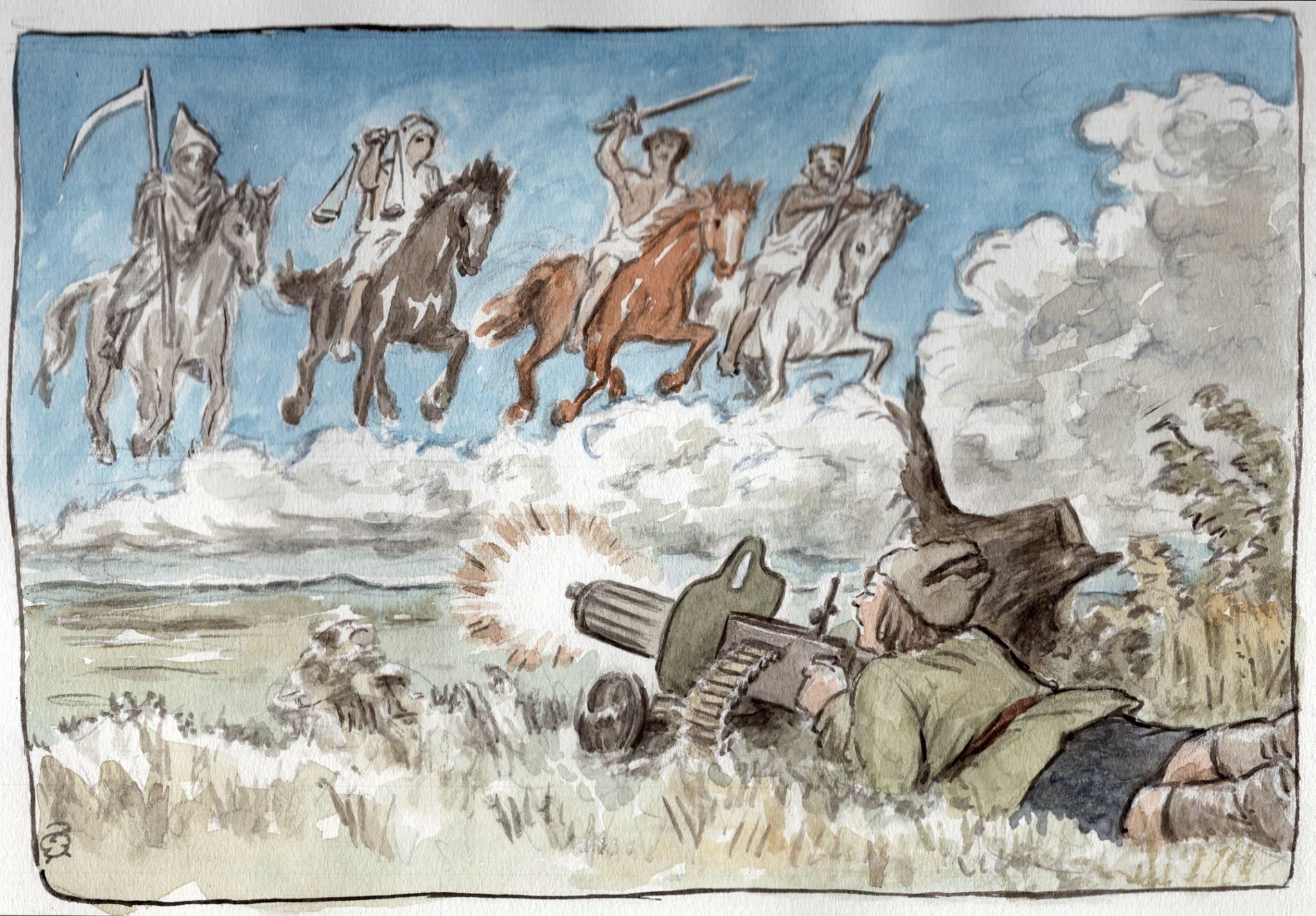 2048x1425, 470 Kb / встадники апокалипсиса, Анка-пелуметчица, Чапаев, Юрий Погорелов