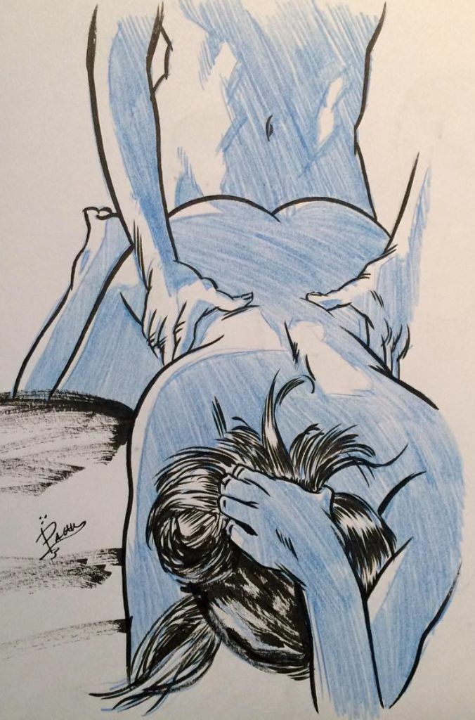 676x1024, 140 Kb / рисунок, секс, раком