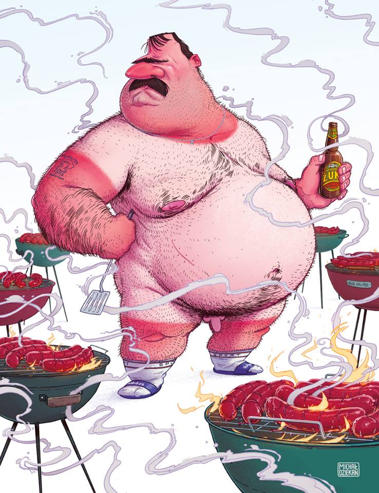 738x960, 119 Kb / сосиски, мужик, Michal Dziekan