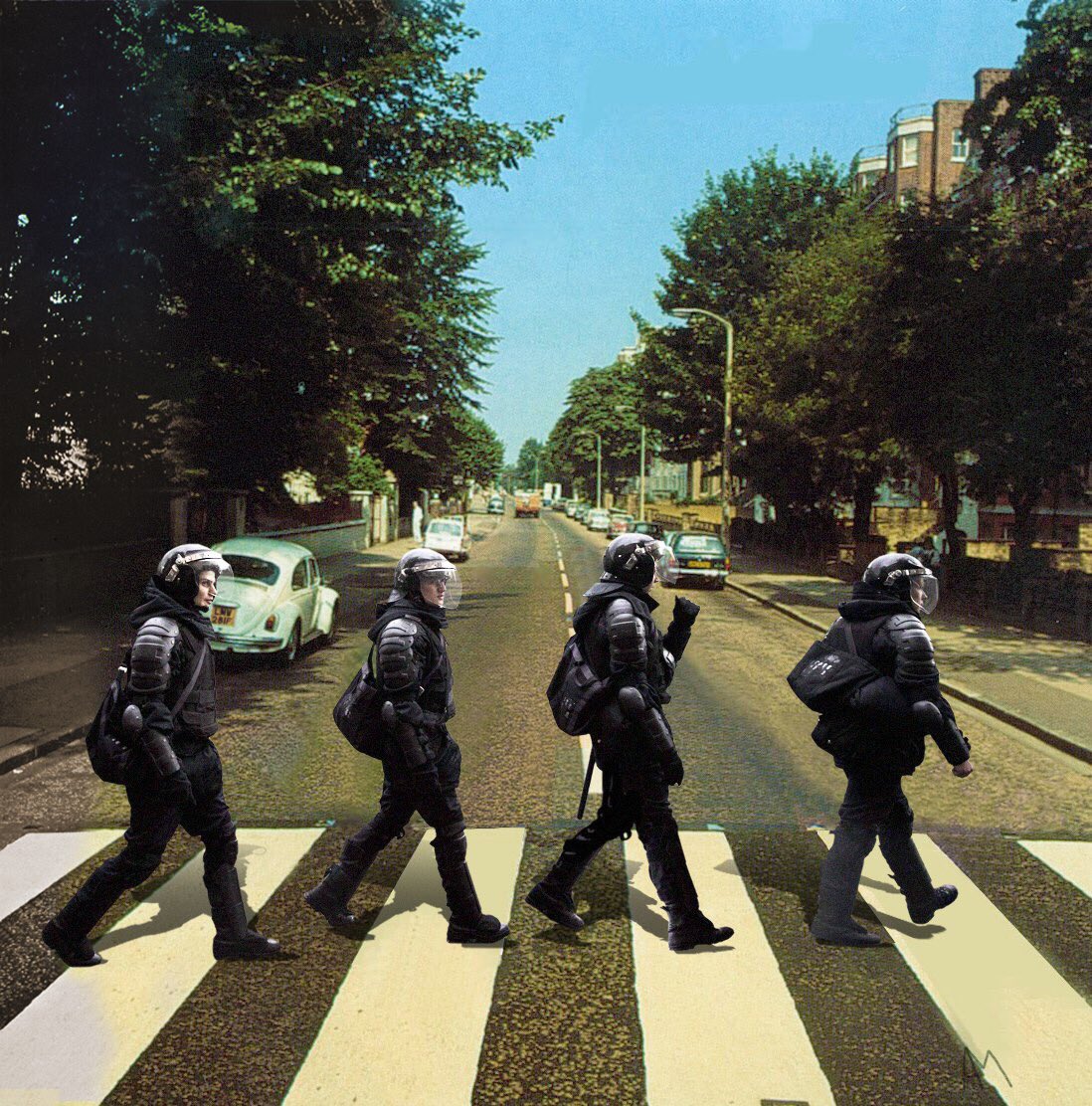 1098x1112, 290 Kb / омон, битлз, зебра, переход, the Beatles, Abbey Road