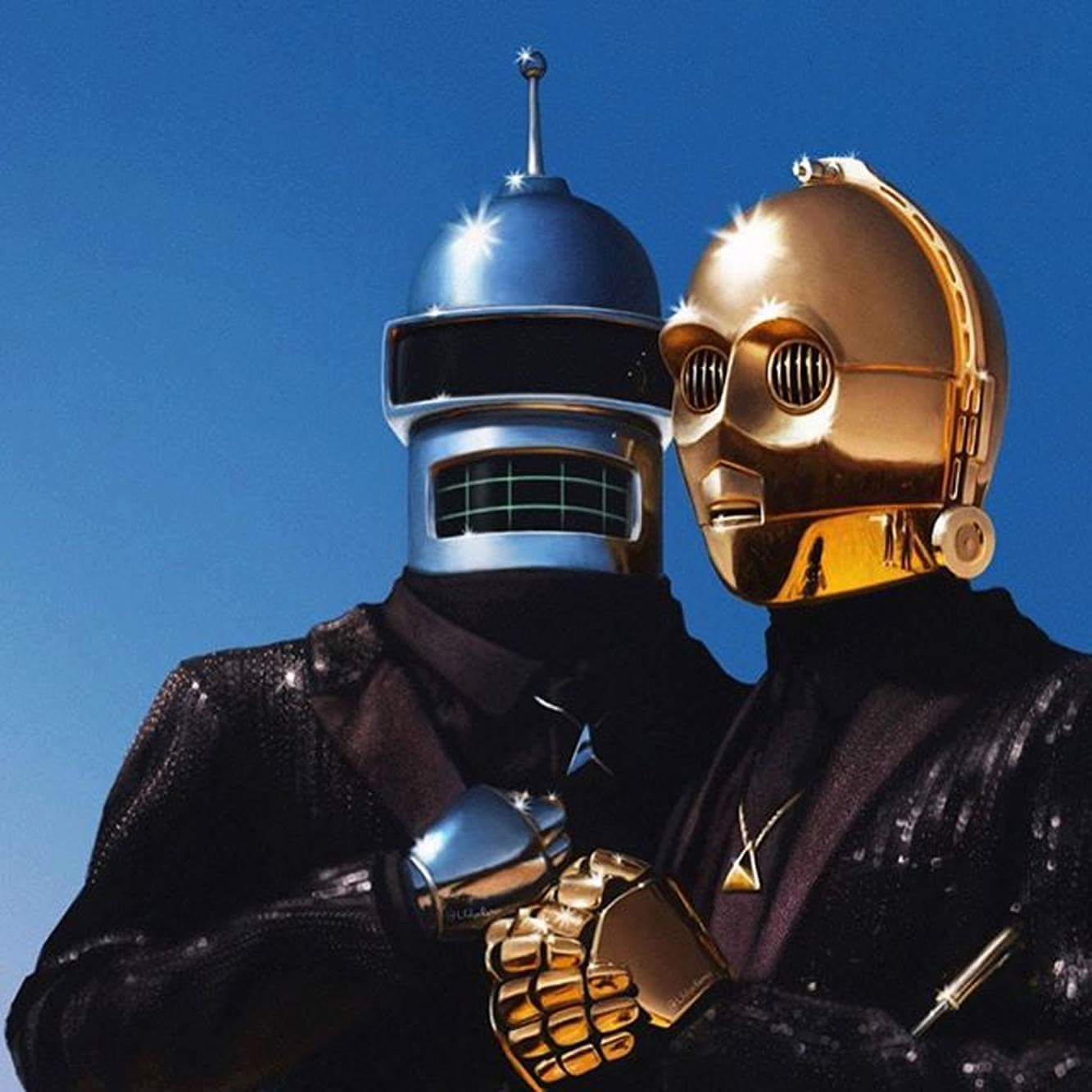 1333x1333, 111 Kb / Бендер, C-3PO, duft punk