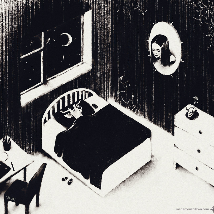 900x900, 297 Kb / олень, череп, голова