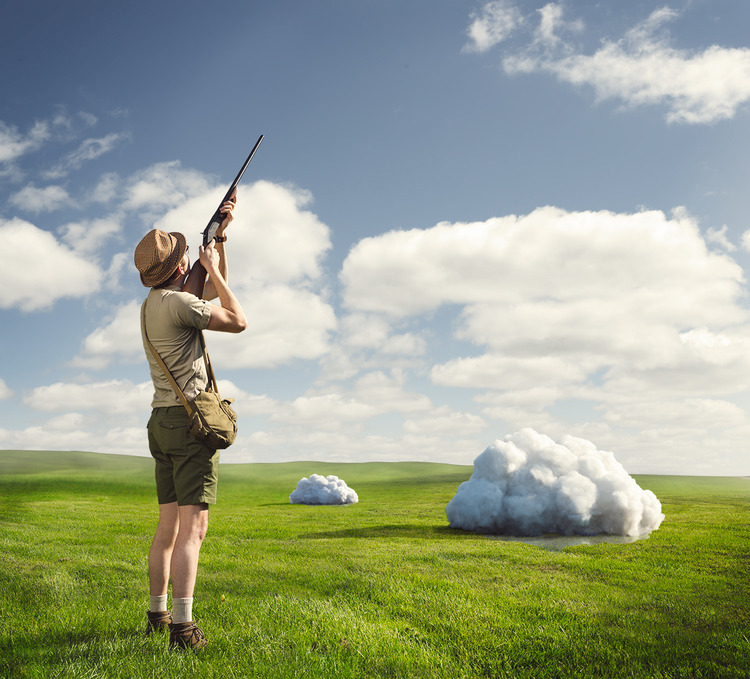 750x679, 185 Kb / облака, охотник