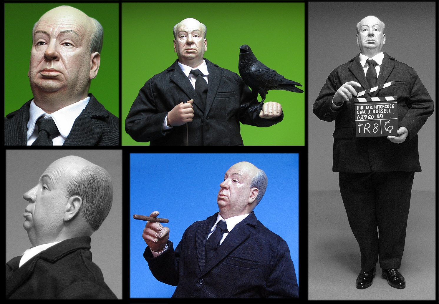 1491x1033, 602 Kb / Хитчкок, ворон, птица, кукла, фигурка, скульптура, Trevor Grove