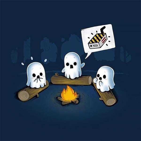 600x600, 58 Kb / приведения, костер, страшные истории, охотники, ловушка