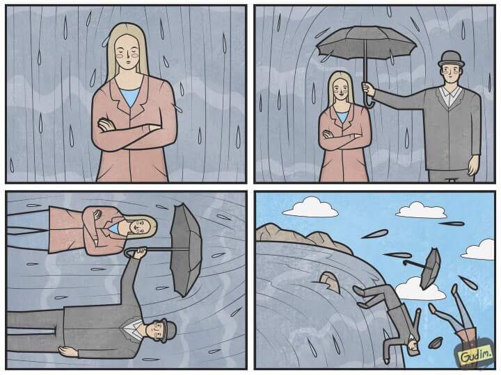 720x540, 54 Kb / Водопад, зонт, котелок