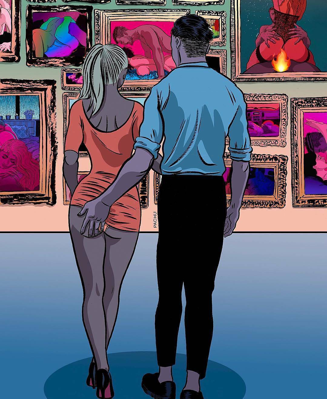 1080x1318, 207 Kb / вернисаж, выставка, картины, блондинка