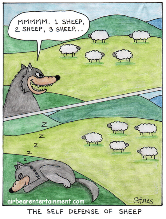 540x713, 155 Kb / волк, овцы, счет, сон, самозащита