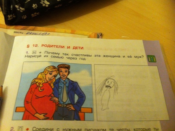 600x448, 52 Kb / родители, дети, задача, год, рисунок, беременность