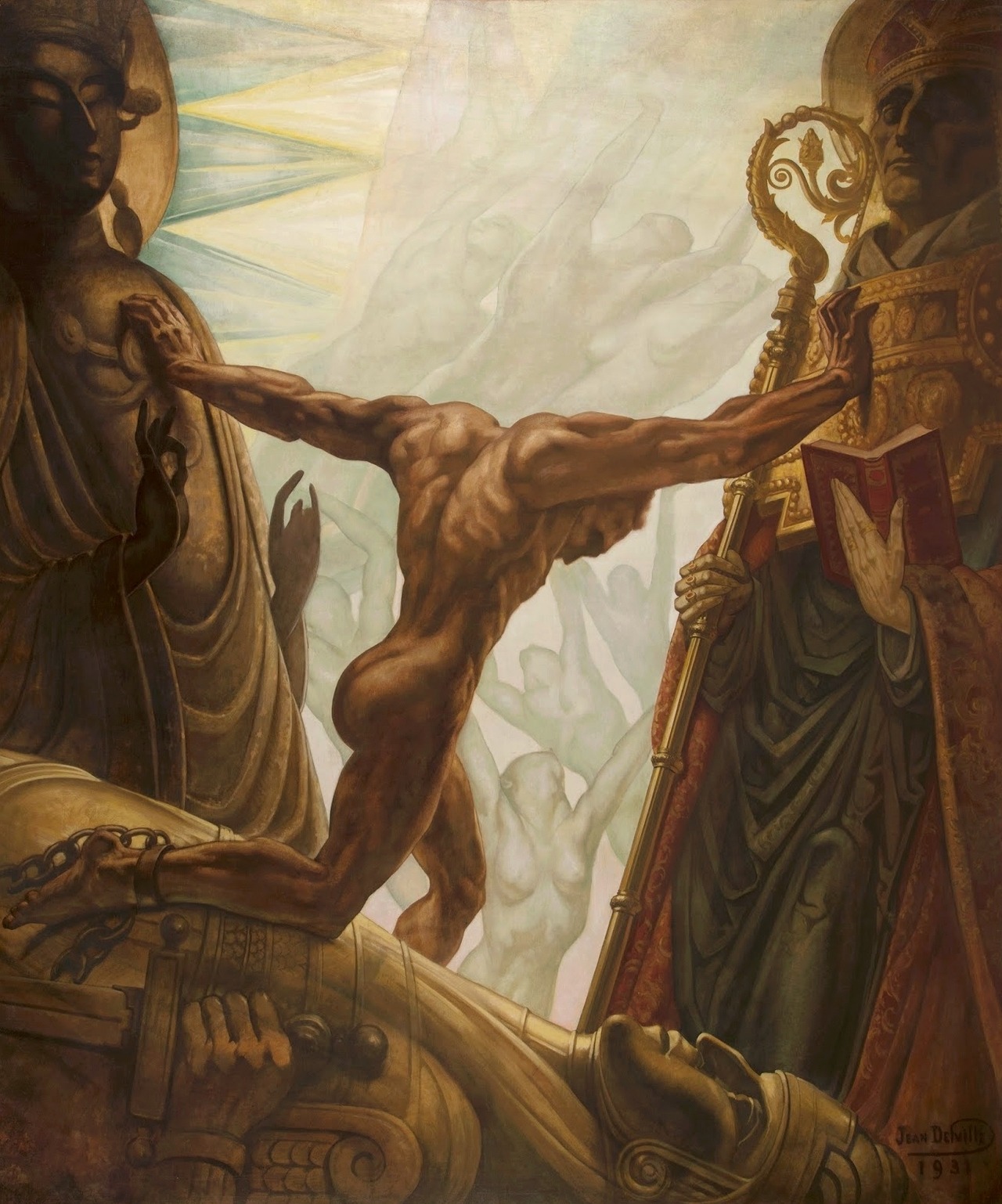 1280x1538, 379 Kb / статуи, идолы, папа, будда, цепи, кандалы