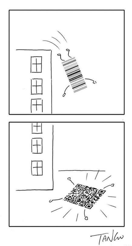 436x807, 19 Kb / Штрих-код, qr, дом, падение