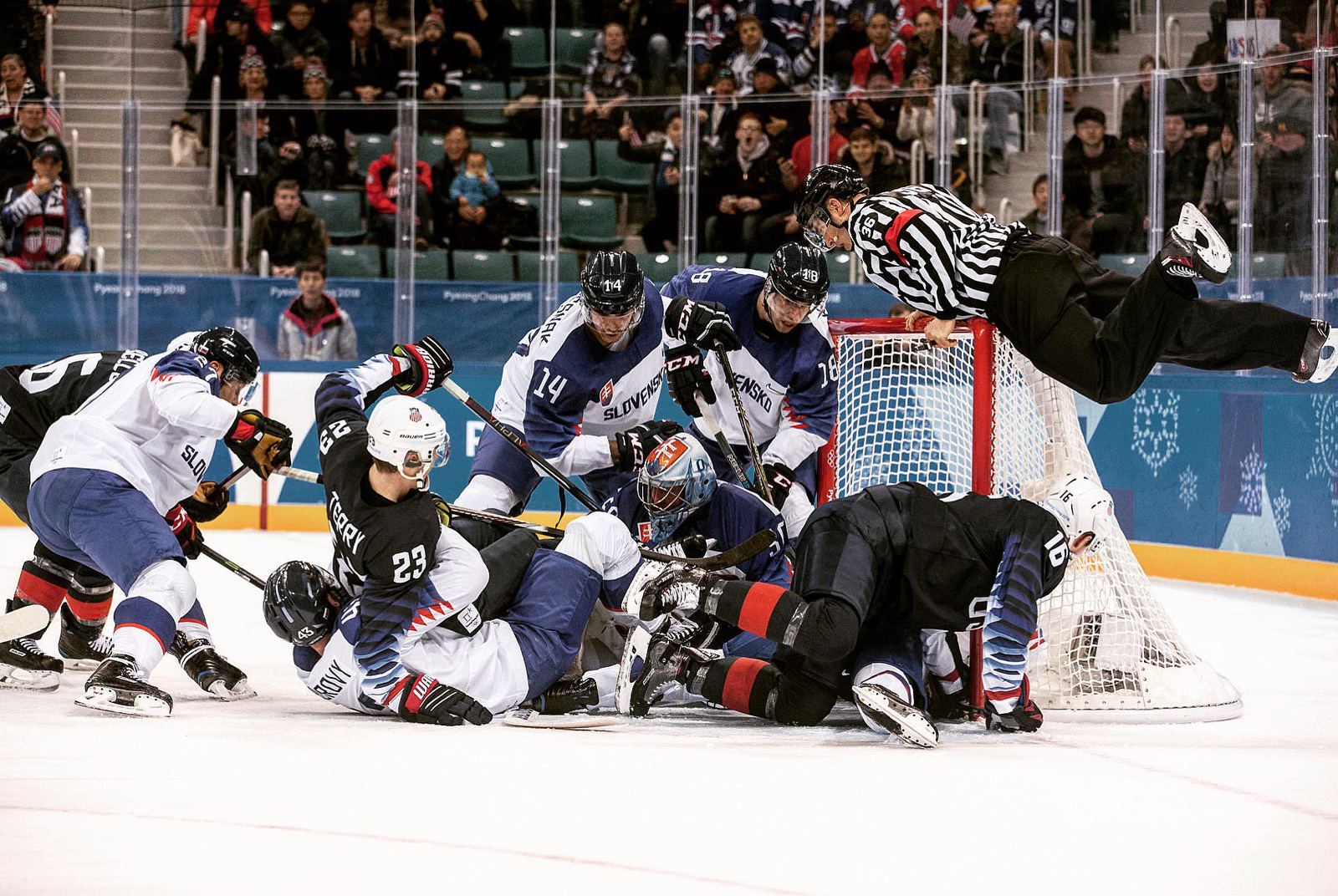 1600x1072, 344 Kb / хоккей, судья, ворота, драка, свалка