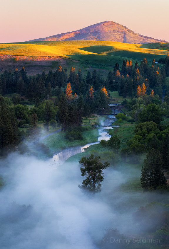 575x850, 155 Kb / гора, туман, река, лес