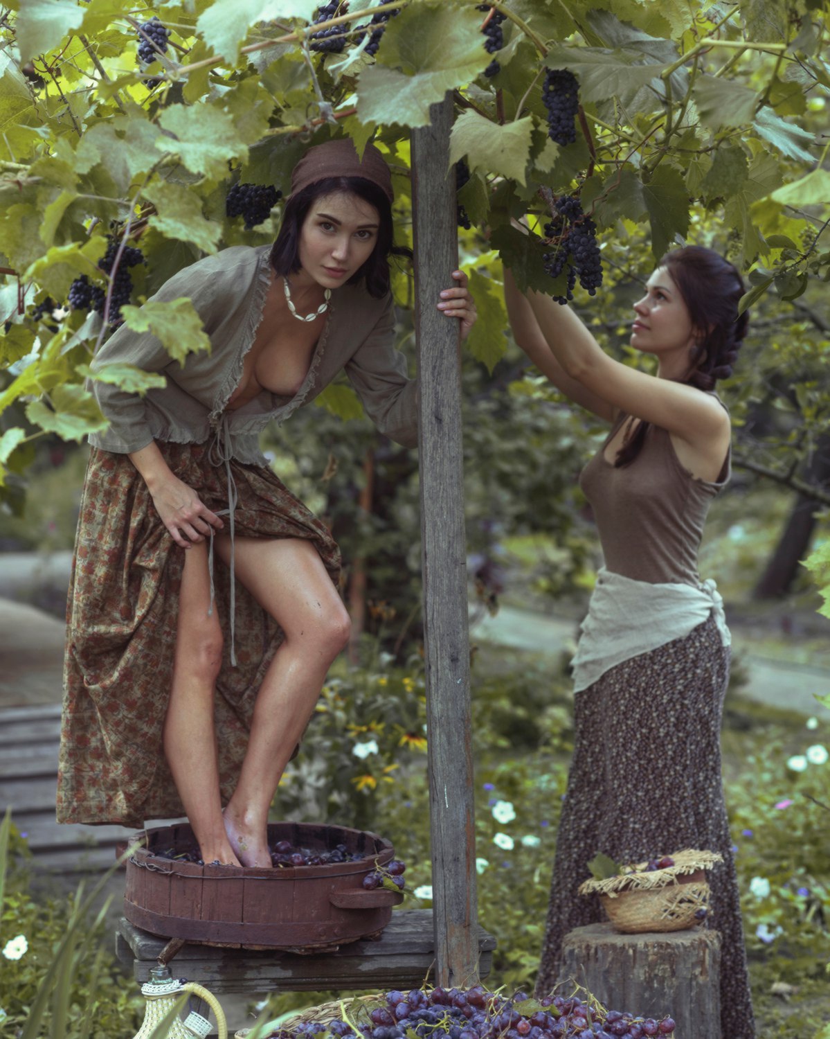 1199x1500, 317 Kb / виноград, девушки, грудь, брюнетки, David Dubnitskiy, Давид Дубницкий