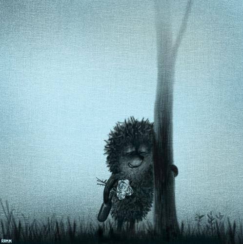 498x500, 34 Kb / ёжик, туман, бутылка, букет, розы