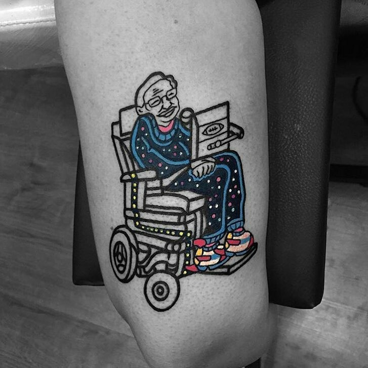 727x727, 91 Kb / хокинг, инвалидное кресло, тату