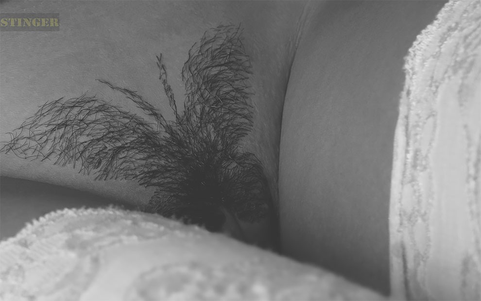 990x620, 68 Kb / чулки, бабочки, ч/б, стрижка