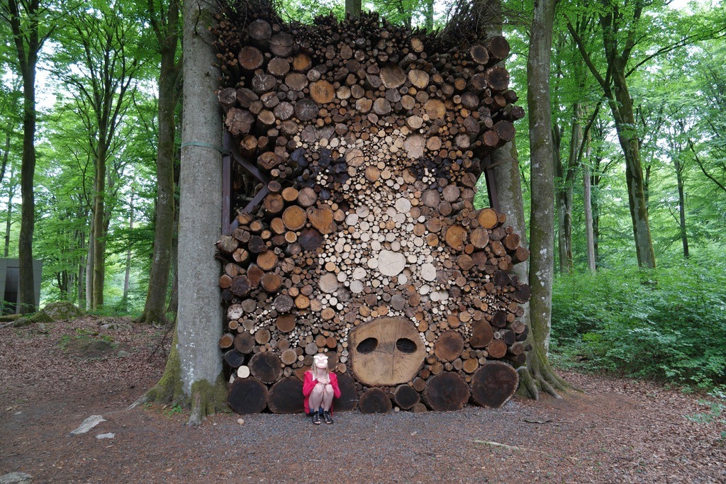 1024x683, 373 Kb / брёвна, хворост, свинья, памятник