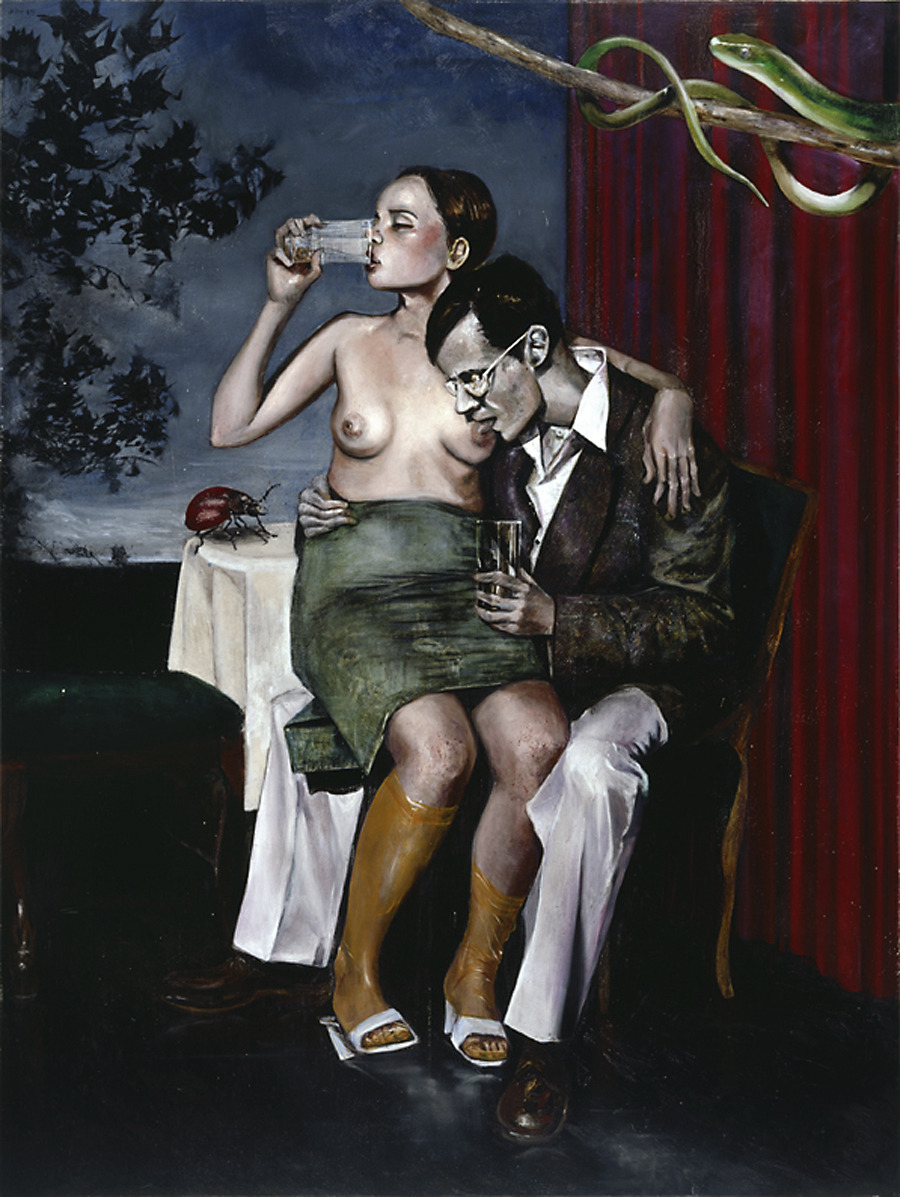 900x1197, 280 Kb / стул, девка, бухло, змей, жук, рисунок