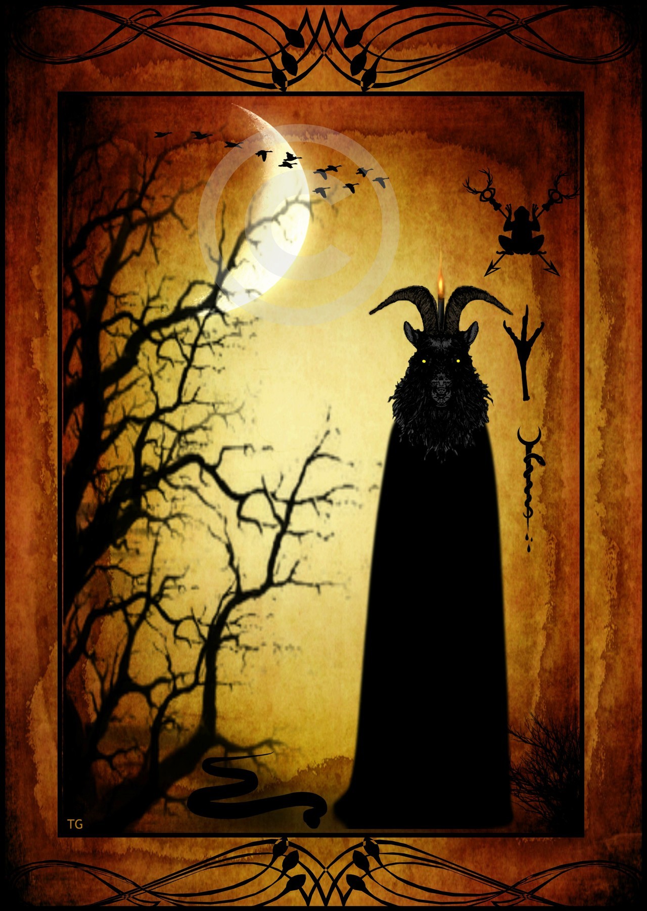 1280x1802, 437 Kb / дерево, змея, демон