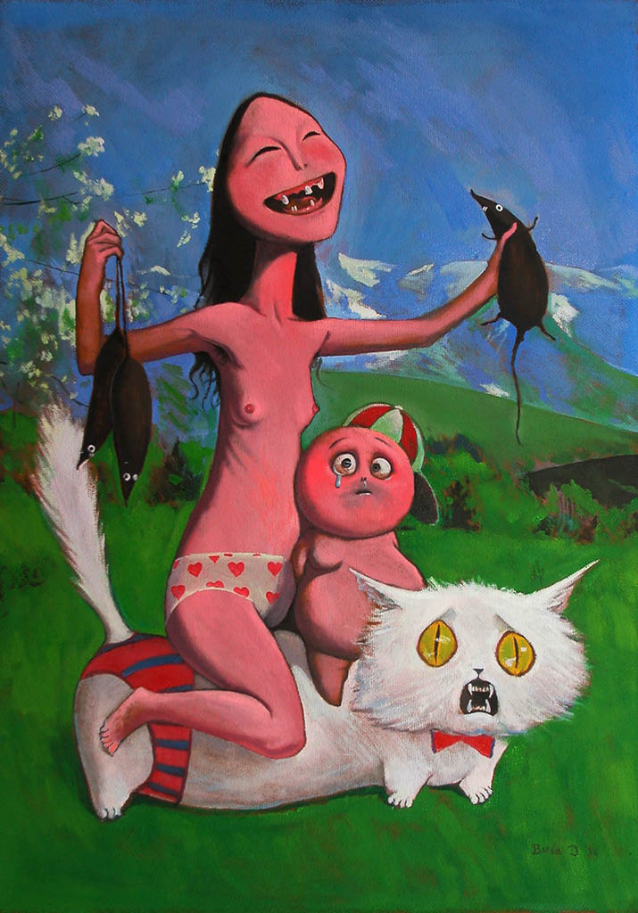 715x1024, 139 Kb / картина, Adrian Borda, Girl With Mice