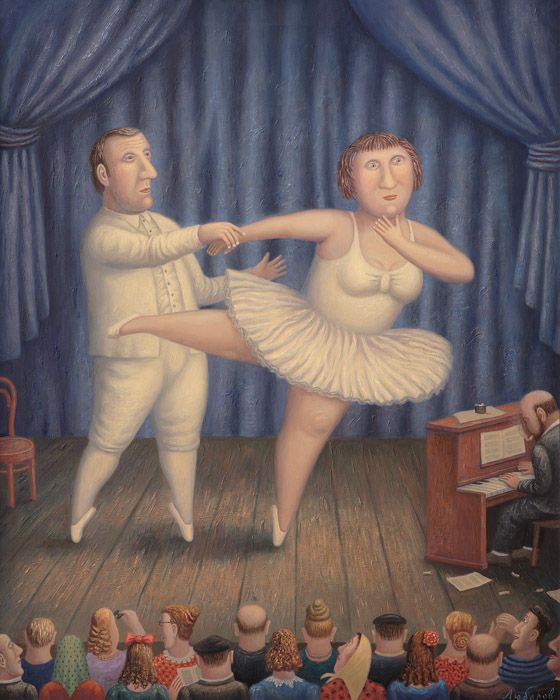 560x700, 61 Kb / балет, сцена, пианино, публика, картинка