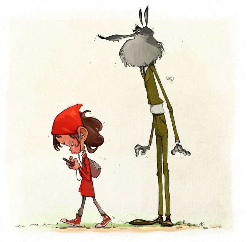 800x786, 72 Kb / Ишмаев, Сергей, волк, шапочка, телефон