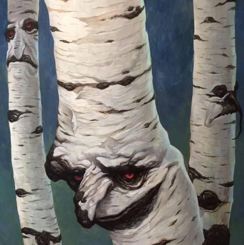 822x828, 77 Kb / берёза, усмешка