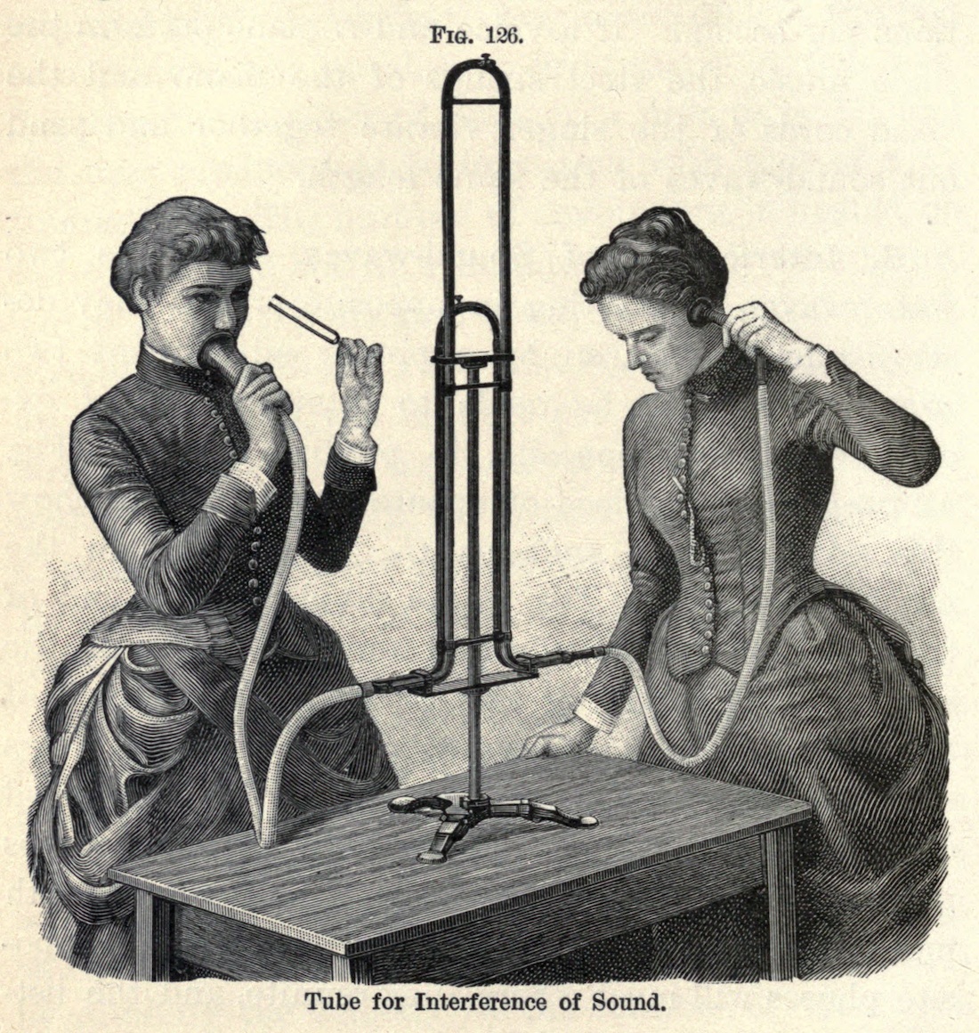 1100x1160, 545 Kb / дамы, камертон, нех, дует, рисунок, ретро, ревербератор, ч/б