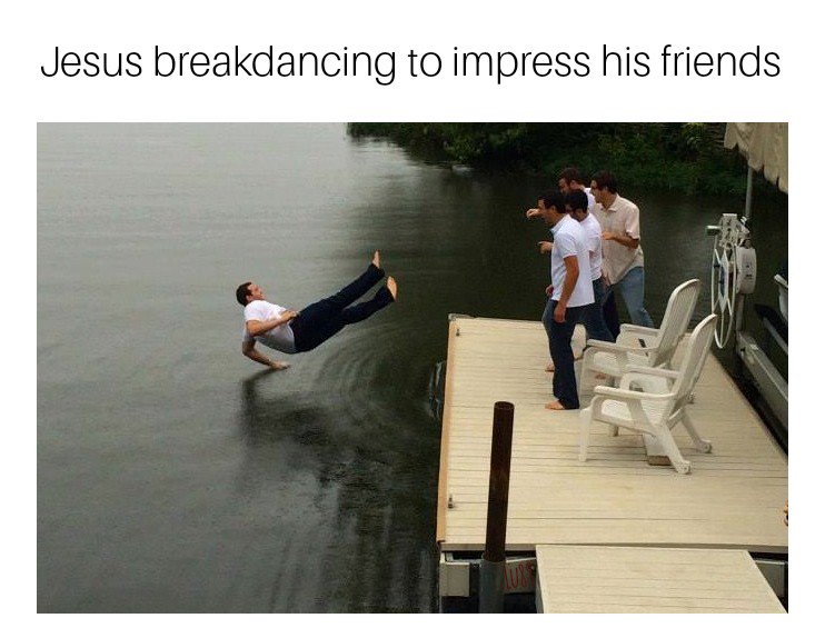 742x574, 67 Kb / вода, причал, падение, брейк-данс