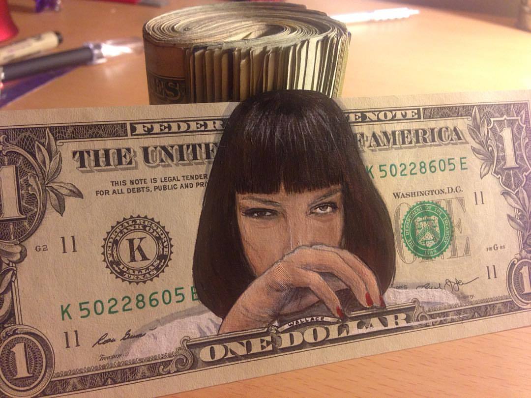 1080x810, 120 Kb / доллар, ума турман, криминальное чтиво